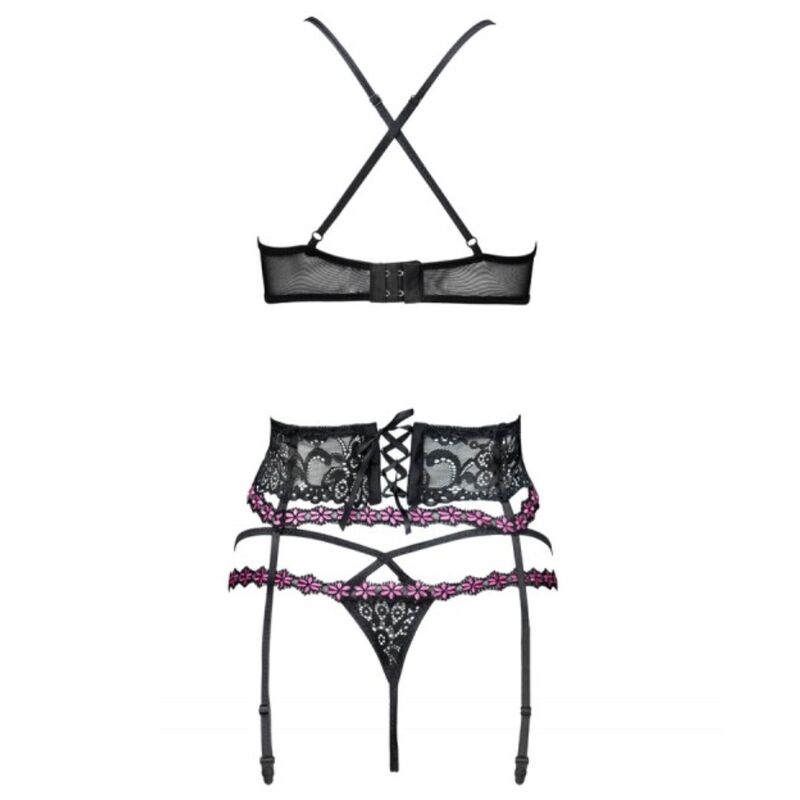 Livco Corsetti Sets Livco Corsetti Fashion - Snehana Lc 90443 Sujetador + Liguero + Panty Negro