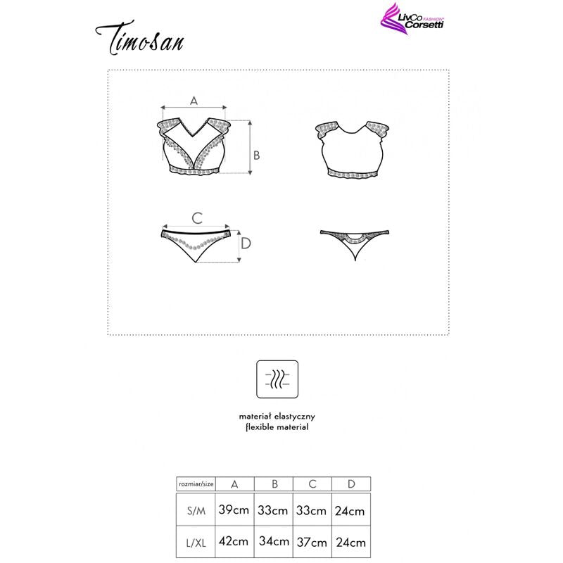 Livco Corsetti Sets Livco Corsetti Fashion - Timosan Lc 90631 Sujetador + Panty Negro
