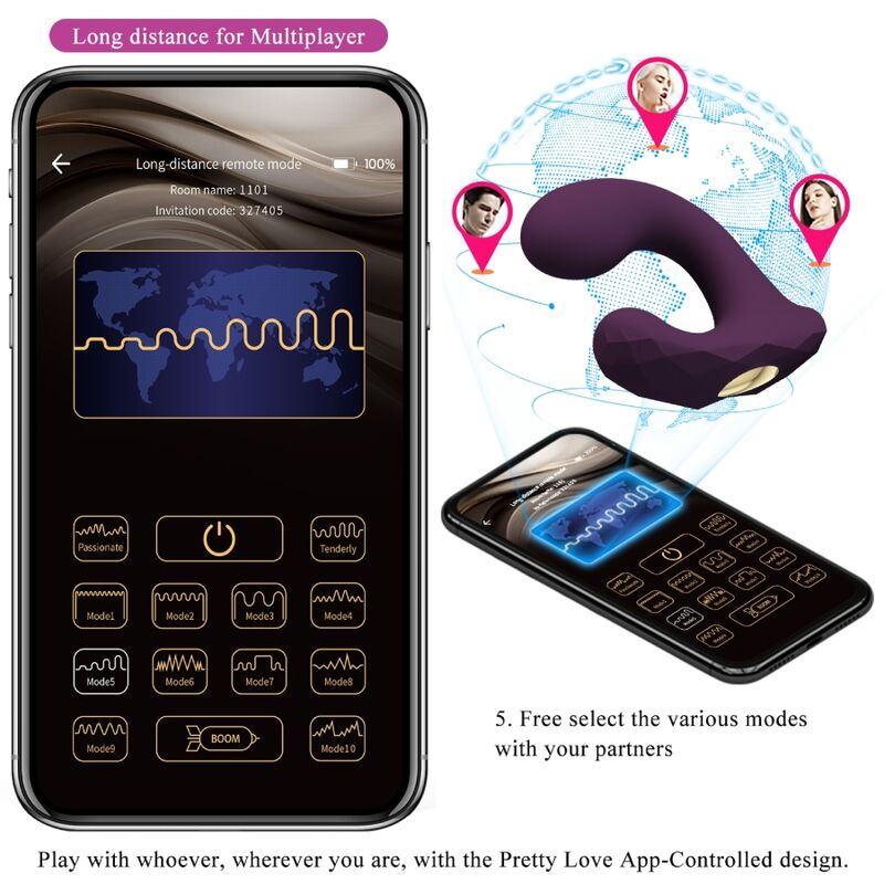 Pretty Love Billy Vibration Remote Control Purple Free App