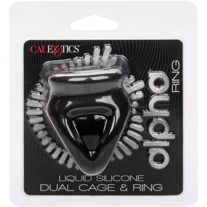 Calexotics Alpha Dual Cage Ring Black