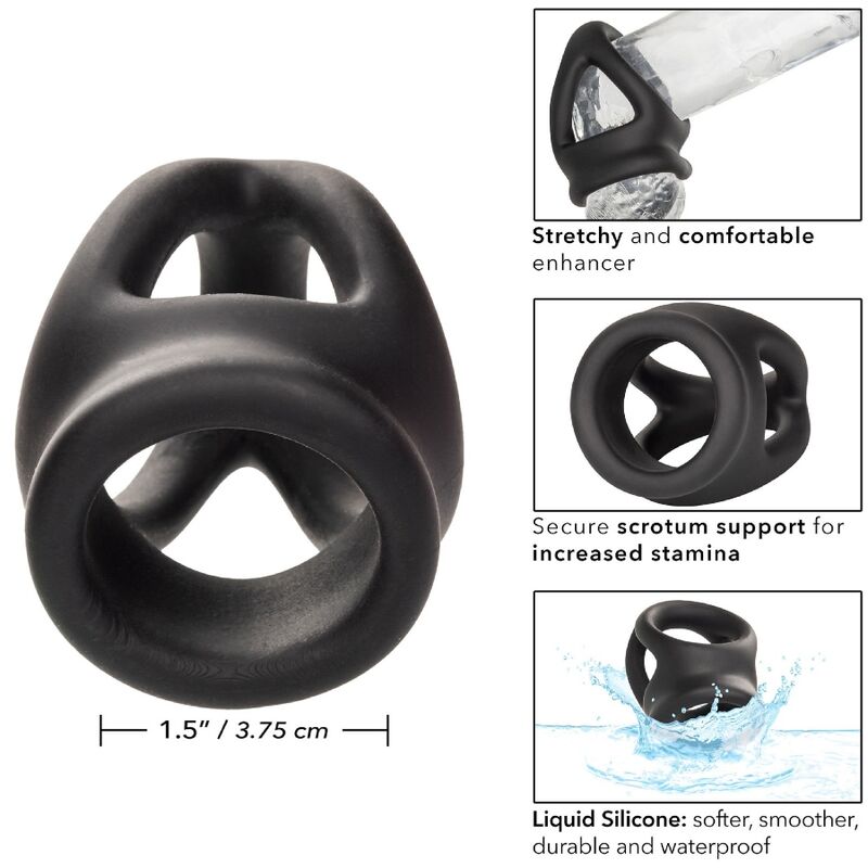 Calexotics Alpha Dual Cage Ring Black