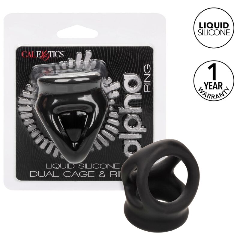 Calexotics Alpha Dual Cage Ring Black