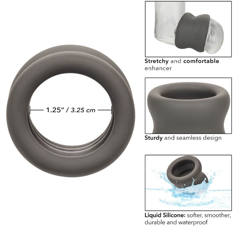 Calexotics Alpha Scrotum Stretching Ring Black