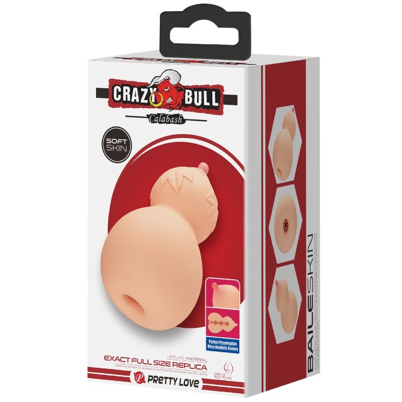 Crazy Bull Calabash Breast-Shaped Mastubador