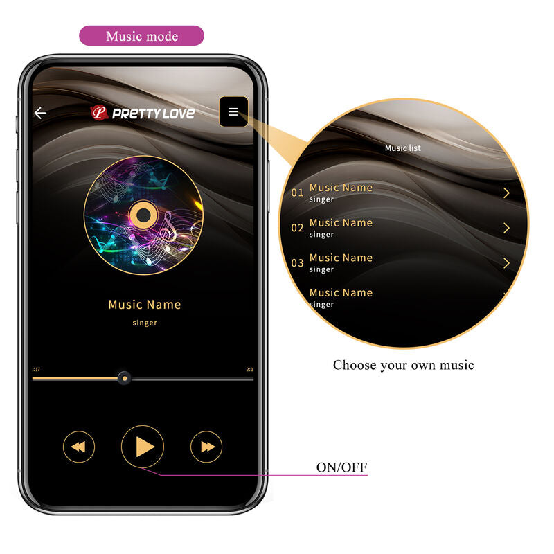 Pretty Love High Grade Pretty Love - Hector Electroshock Vibrator By App Control Purple