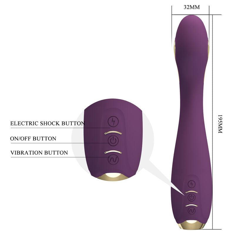 Pretty Love High Grade Pretty Love - Hector Electroshock Vibrator By App Control Purple