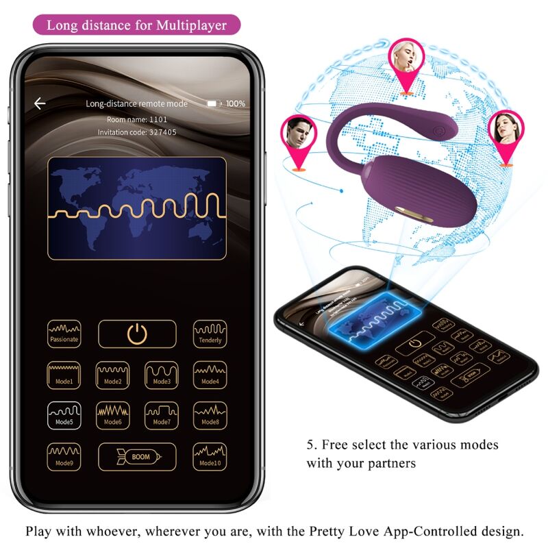 Pretty Love Smart Pretty Love - Doreen Purple Rechargeable Vibrating Egg