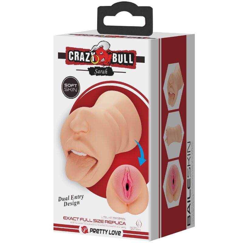 Crazy Bull Sarah Vagina-Shaped Mastubador Dual Entry