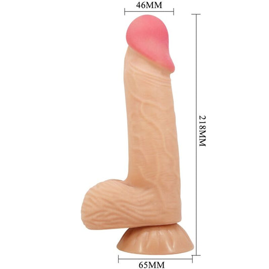 Pretty Love High Grade Pretty Love - Sliding Skin Series Realistic Dildo With Sliding Skin Suction Cup 20.6 Cm