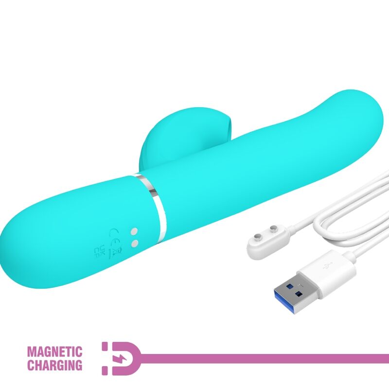 Pretty Love Flirtation Pretty Love - Perlita Multifunction 3 In 1 G-Spot Vibrator Aqua Green
