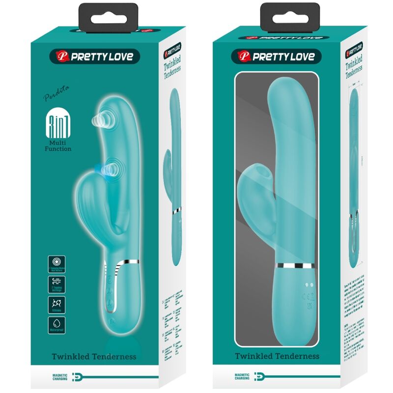 Pretty Love Flirtation Pretty Love - Perlita Multifunction 3 In 1 G-Spot Vibrator Aqua Green