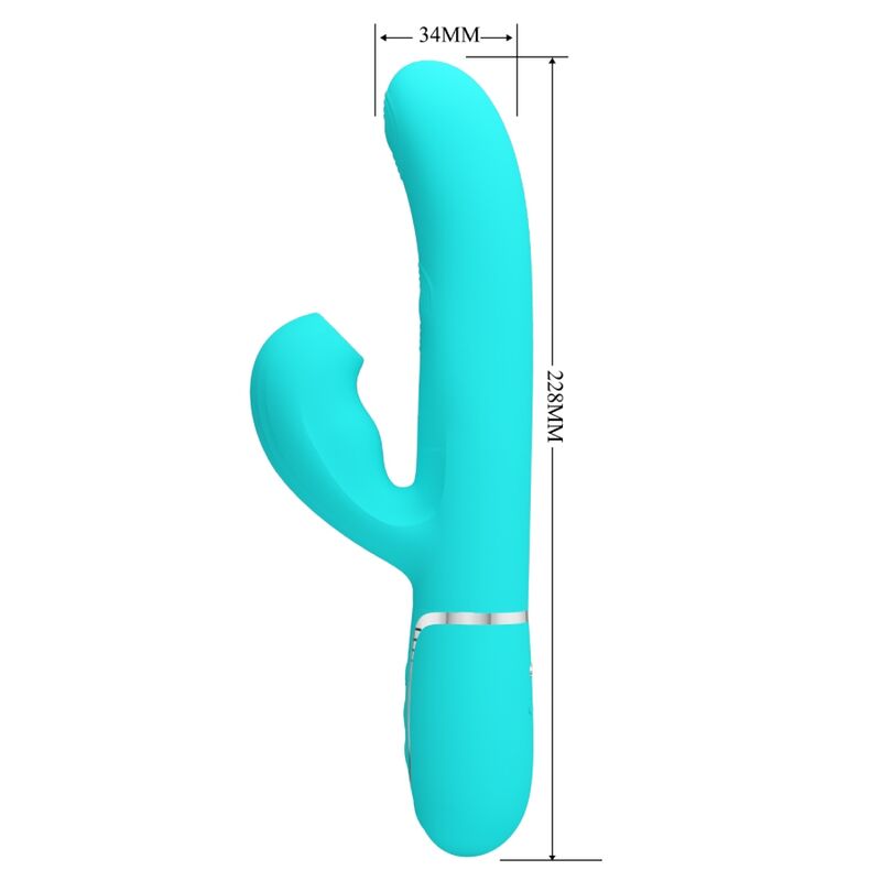 Pretty Love Flirtation Pretty Love - Perlita Multifunction 3 In 1 G-Spot Vibrator Aqua Green