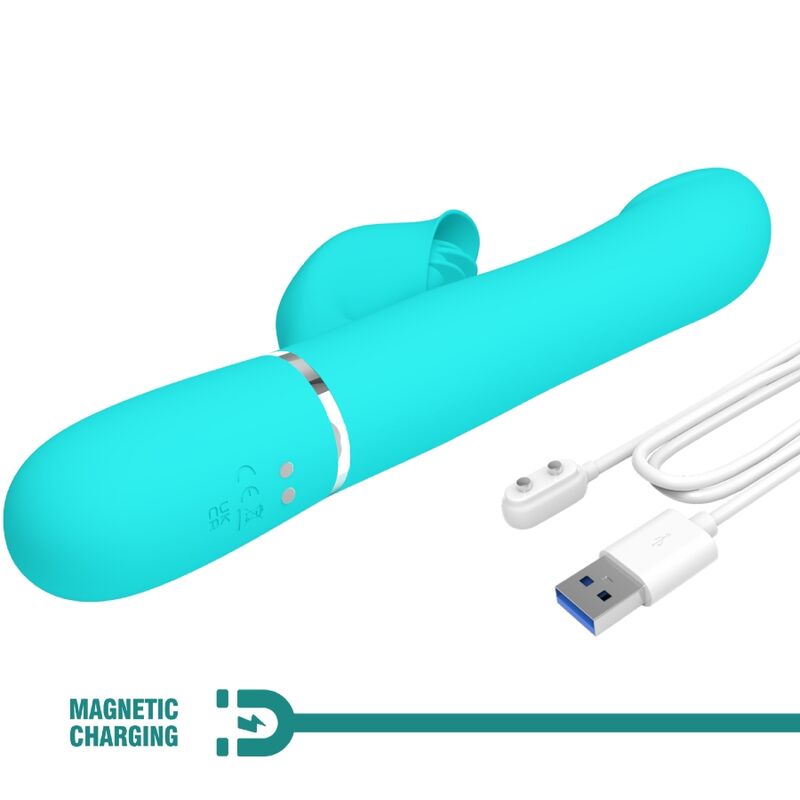 Pretty Love Flirtation Pretty Love - Rabbit Vibrator Pearls Aqua Green