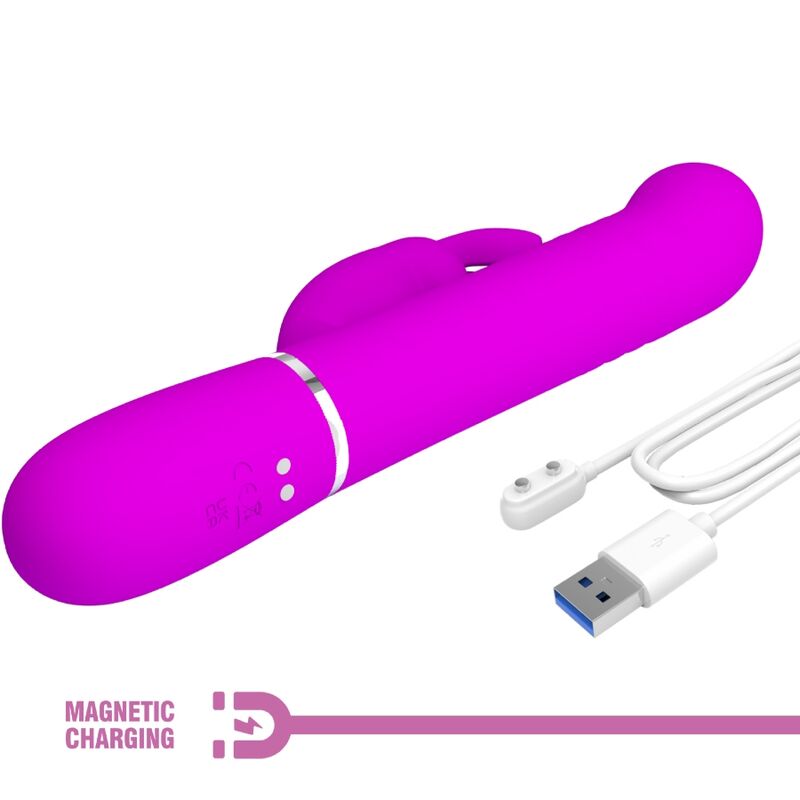 Pretty Love Coale Twinkled Tenderness 4in1 Rotating & Thrusting Rabbit Vibrator Pink