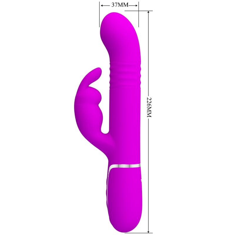Pretty Love Coale Twinkled Tenderness 4in1 Rotating & Thrusting Rabbit Vibrator Pink