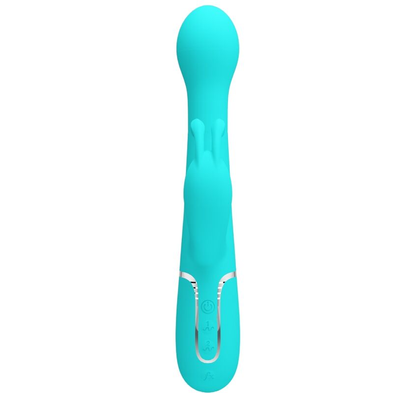 Pretty Love Flirtation Pretty Love - Dejon Rabbit Vibrator 3 In 1 Multifunction Aqua Green