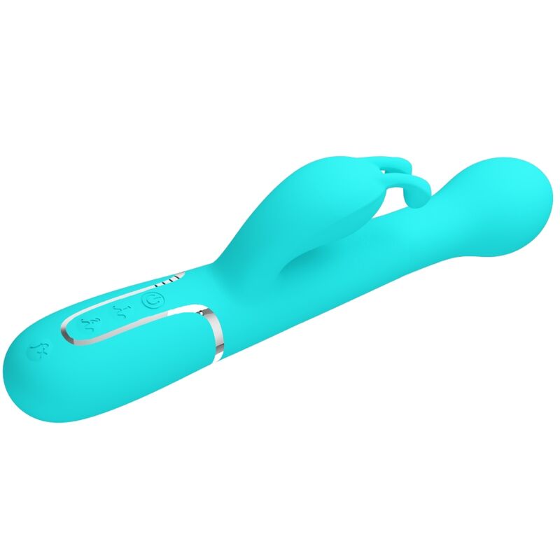 Pretty Love Flirtation Pretty Love - Dejon Rabbit Vibrator 3 In 1 Multifunction Aqua Green