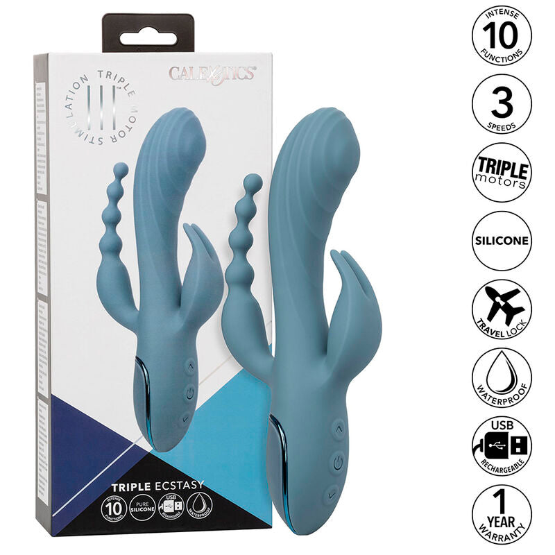 Calexotics Vibrator Triple Ecstasy Grey