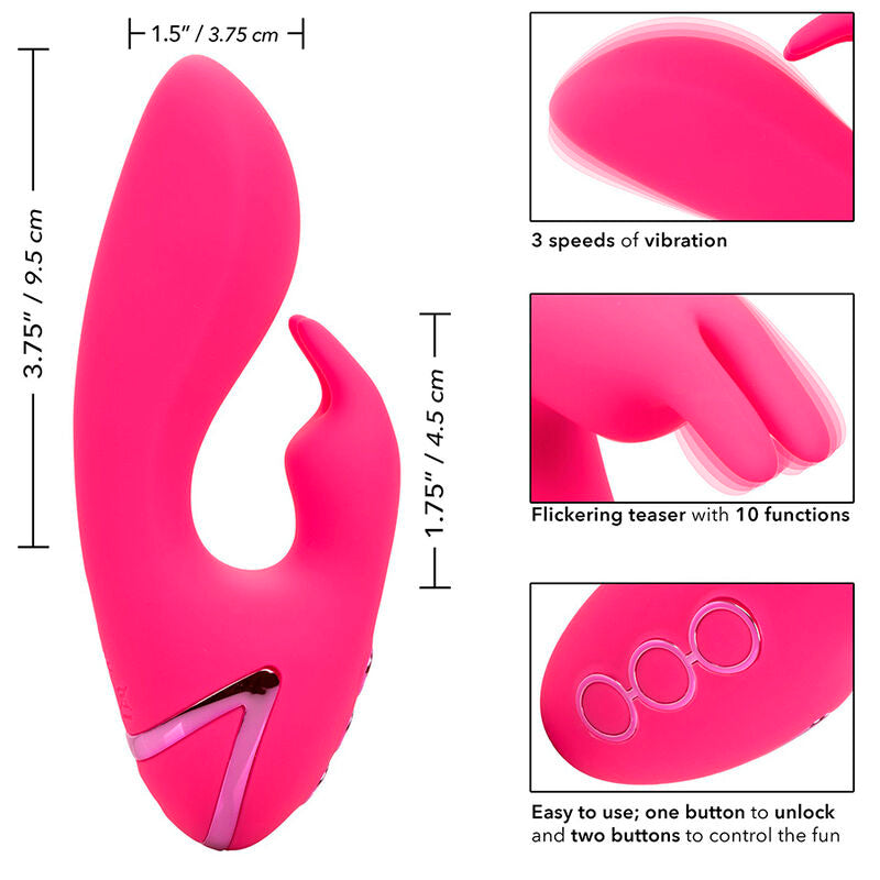 Calexotics So. Cal Sunshine Vibrator Rabbit Fuchsia By California Dreaming