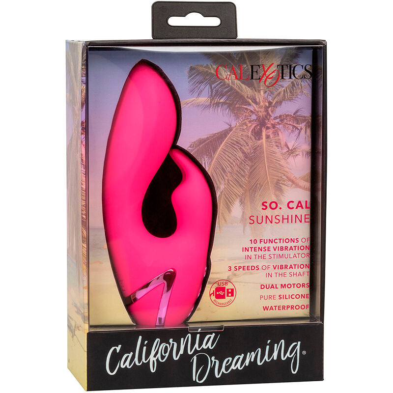 Calexotics So. Cal Sunshine Vibrator Rabbit Fuchsia By California Dreaming