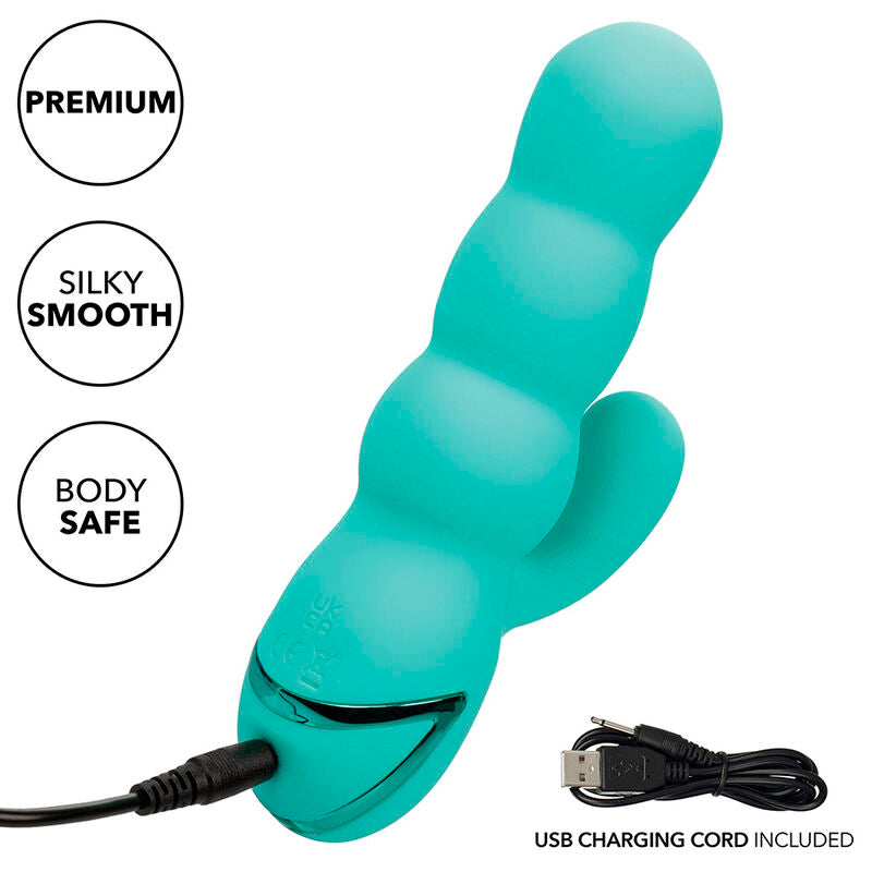 Calexotics Del Mar Diva Vibrator Rabbir Aqua Green By California Dreaming