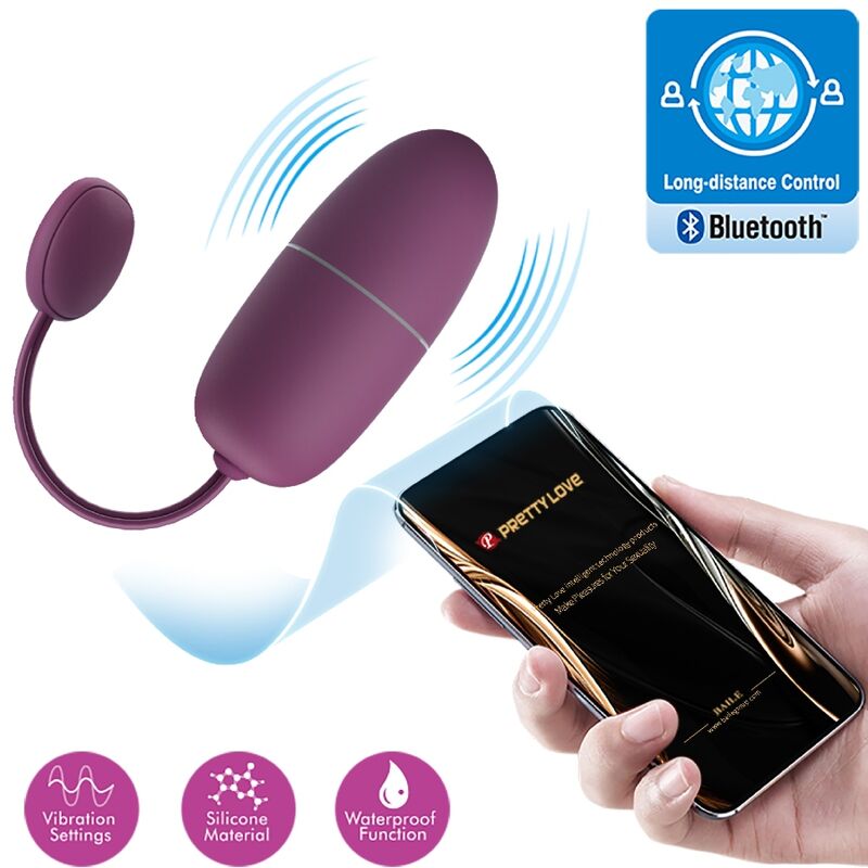 Pretty Love Bottom Pretty Love - Nymph Vibrating Egg App Controlled Lila