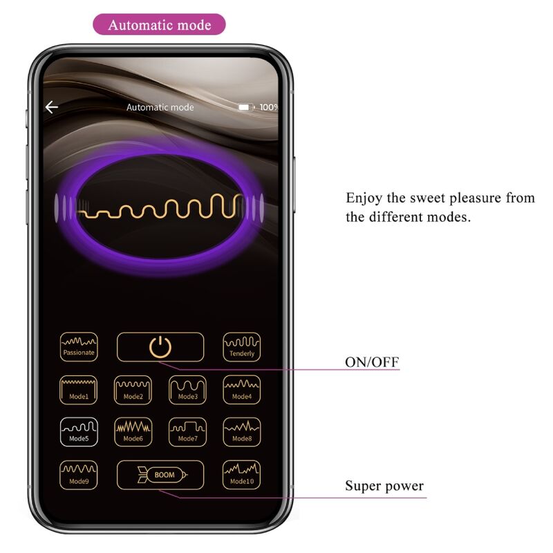 Pretty Love Flirtation Pretty Love - Baird G-Spot 12 Vibrations Rechargeable Lila App