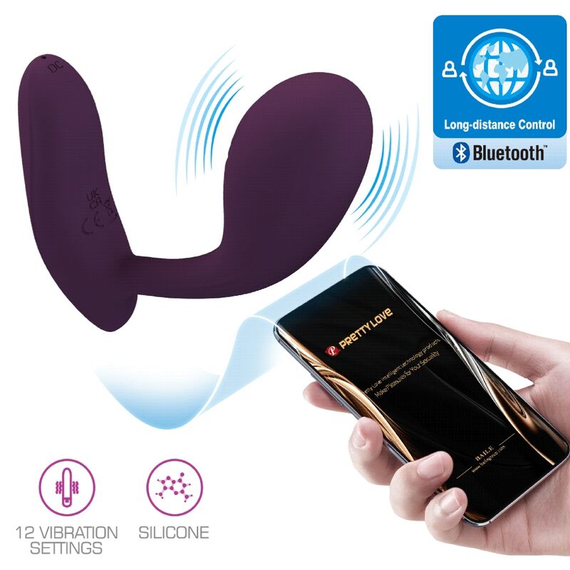 Pretty Love Flirtation Pretty Love - Baird G-Spot 12 Vibrations Rechargeable Lila App