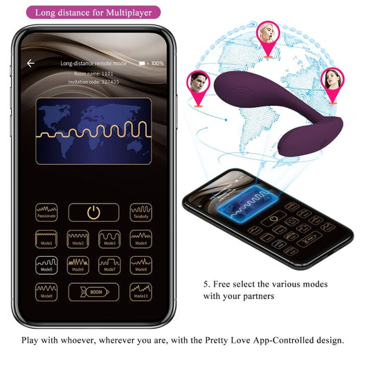 Pretty Love Flirtation Pretty Love - Baird G-Spot 12 Vibrations Rechargeable Lila App