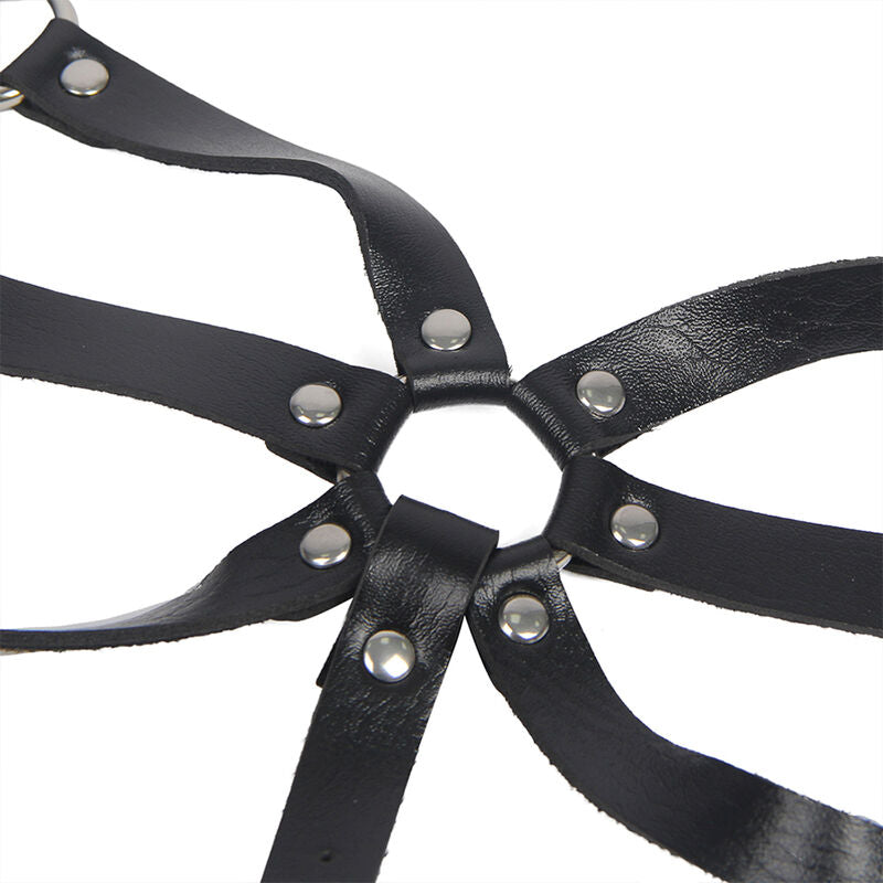 Subblime Fetish Body Harness Leather Black