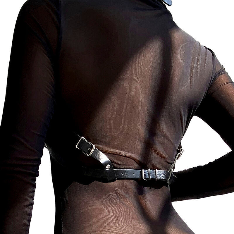 Subblime Fetish Subblime - Leather Chest Harness Black One Size