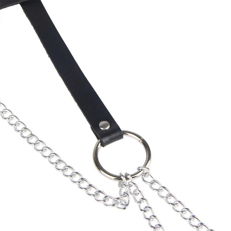 Subblime Fetish Subblime - Leather Ring Chainbelt Black One Size