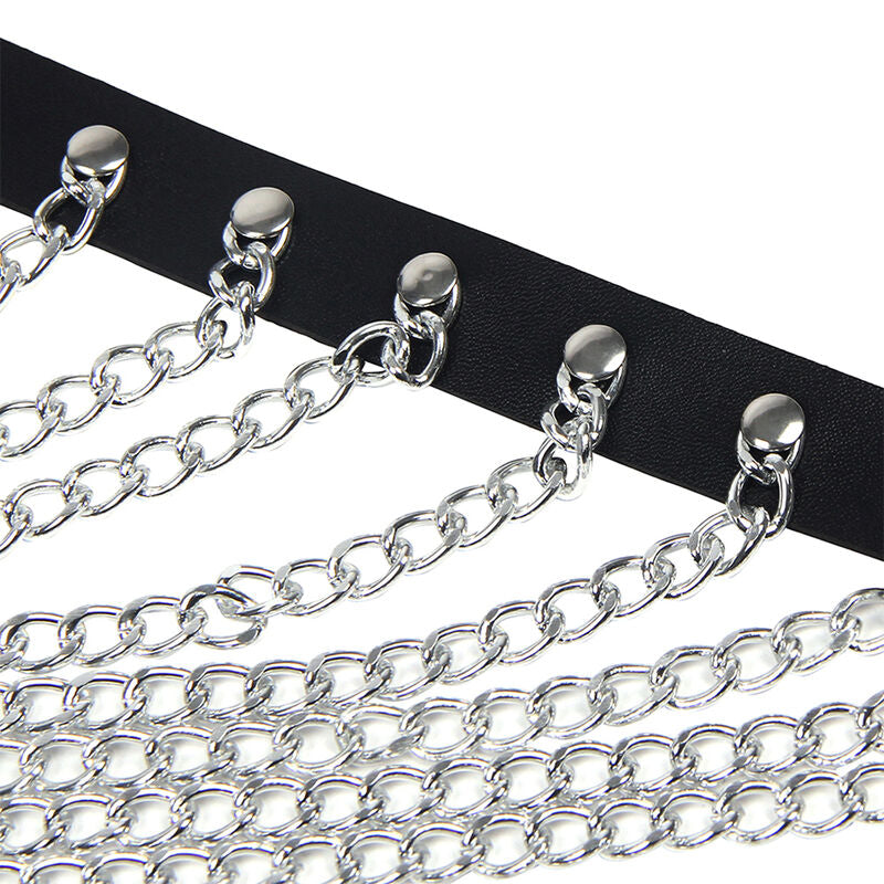 Subblime Fetish Subblime - Chest Harness With Big Ring Chains One Size