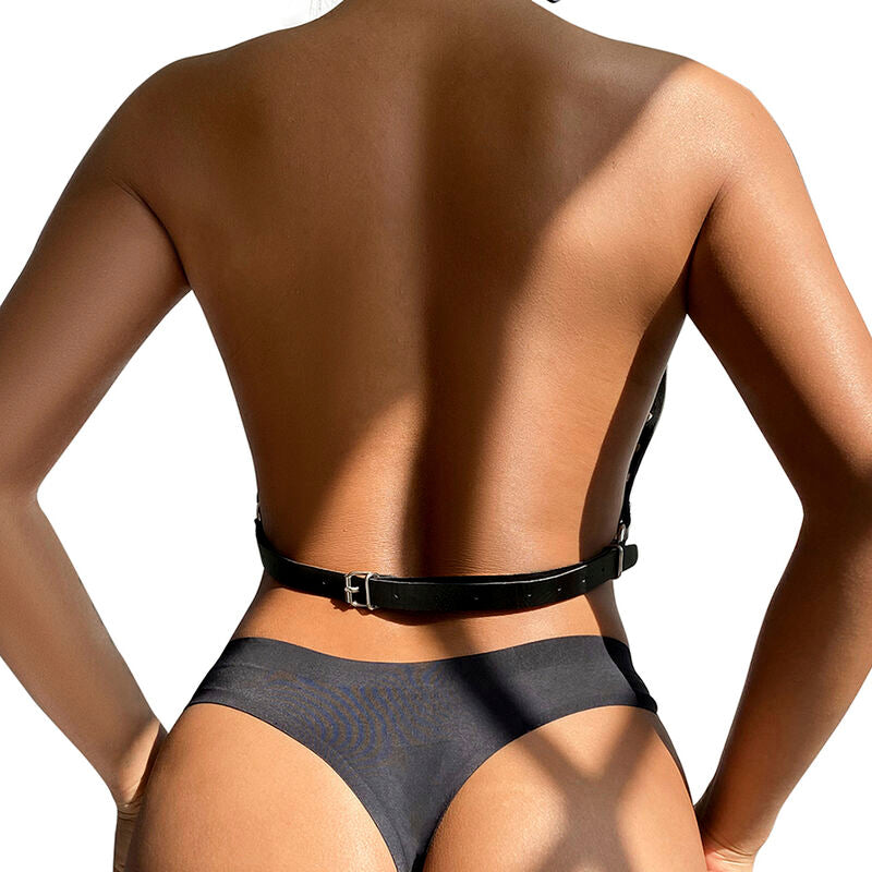 Subblime Fetish Subblime - Chest Harness With Big Ring Chains One Size