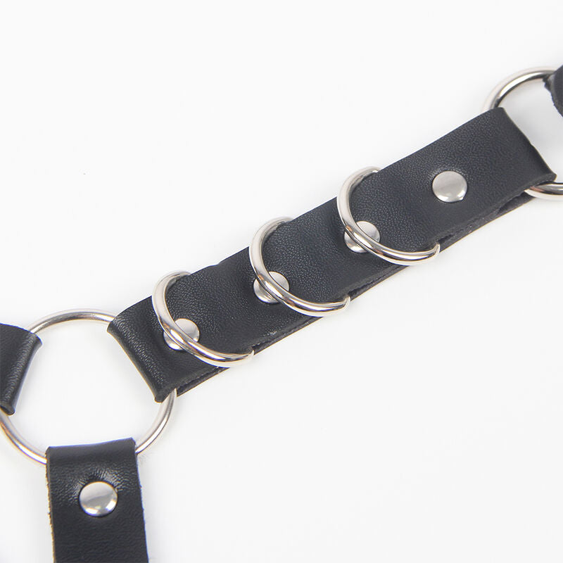 Subblime Fetish Subblime - Belt And Garter Harness With Rings And Chaindetail One Size