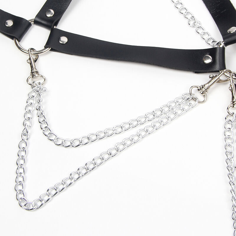 Subblime Fetish Subblime - Harness Bra With Chaindetail One Size