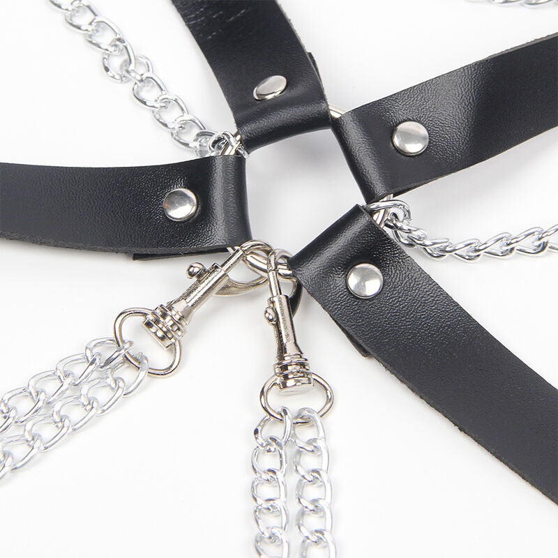 Subblime Fetish Subblime - Harness Bra With Chaindetail One Size