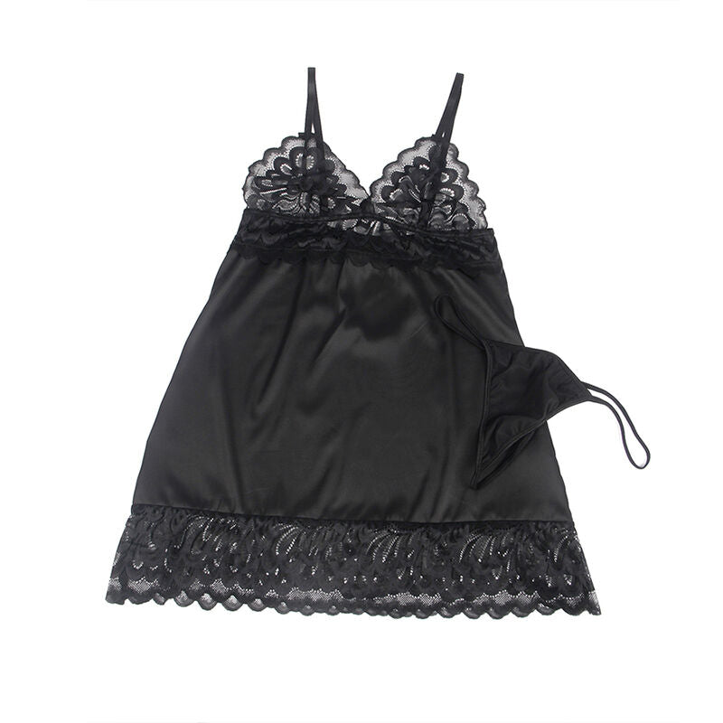 Subblime Babydolls Subblime - Babydoll Con Estampado Floral Pecho Negro S/M