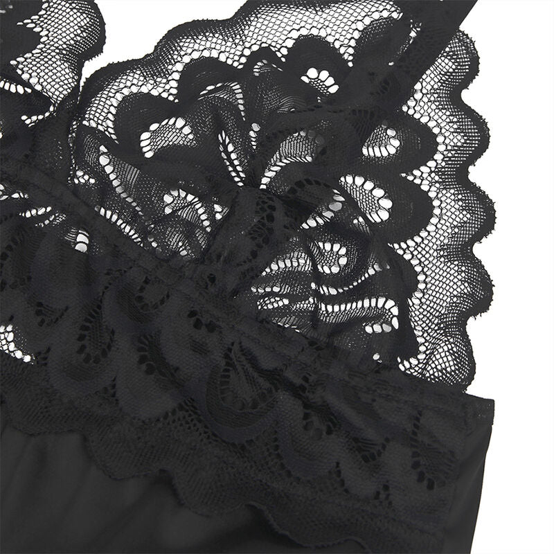 Subblime Babydolls Subblime - Babydoll Con Estampado Floral Pecho Negro S/M