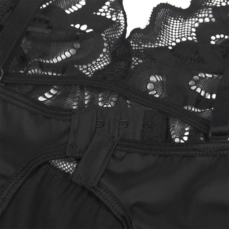Subblime Babydolls Subblime - Babydoll Con Estampado Floral Pecho Negro S/M