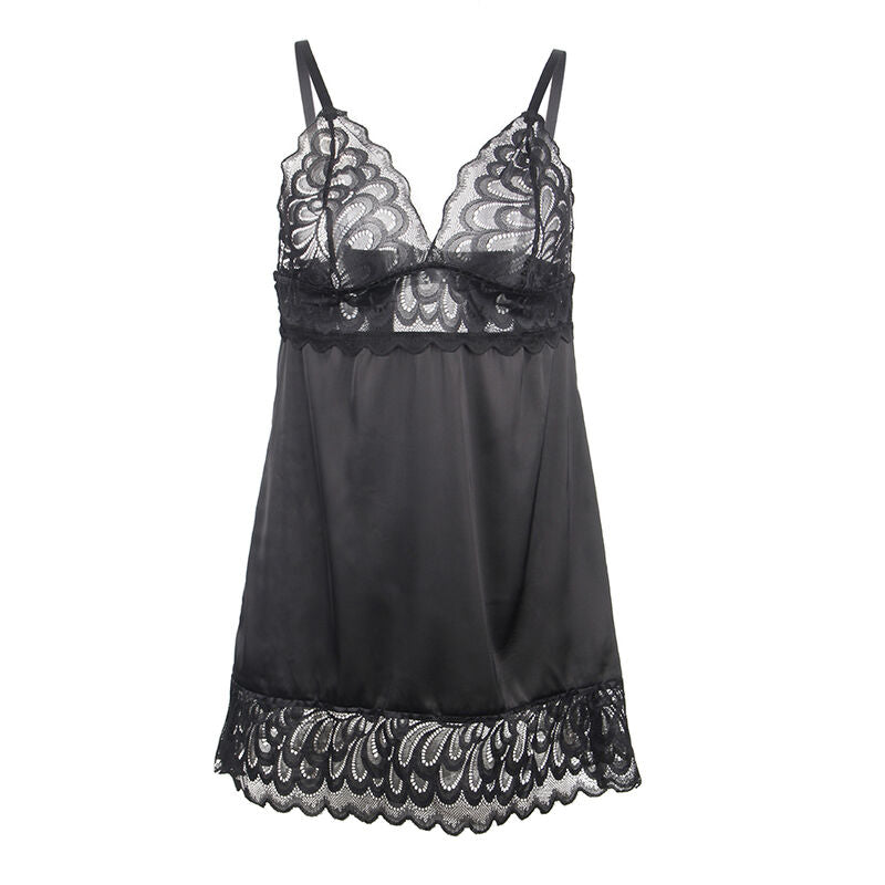 Subblime Babydolls Subblime - Babydoll Con Estampado Floral Pecho Negro S/M