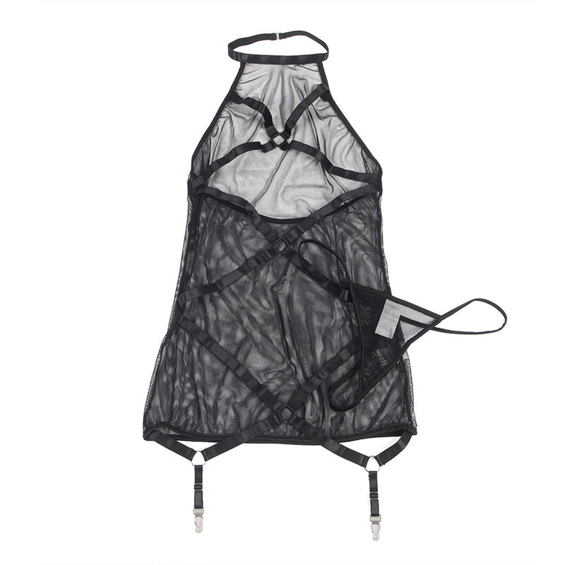 Subblime Dresses Subblime - Vestido Transparente Cuello Halter Negro S/M