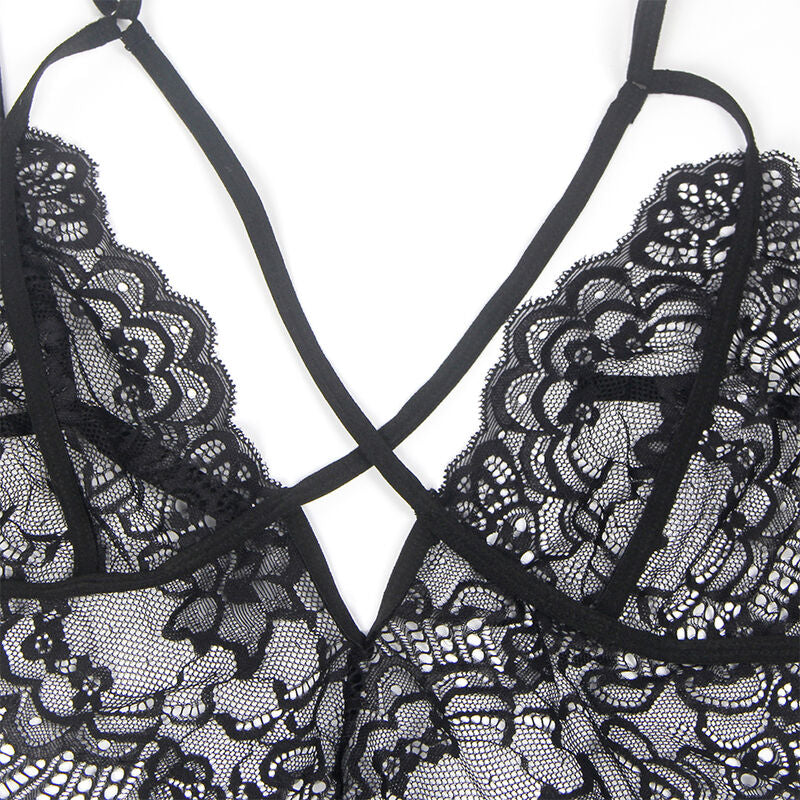 Subblime Costumes Subblime - Disfraz Policia Body Encaje Negro S/M