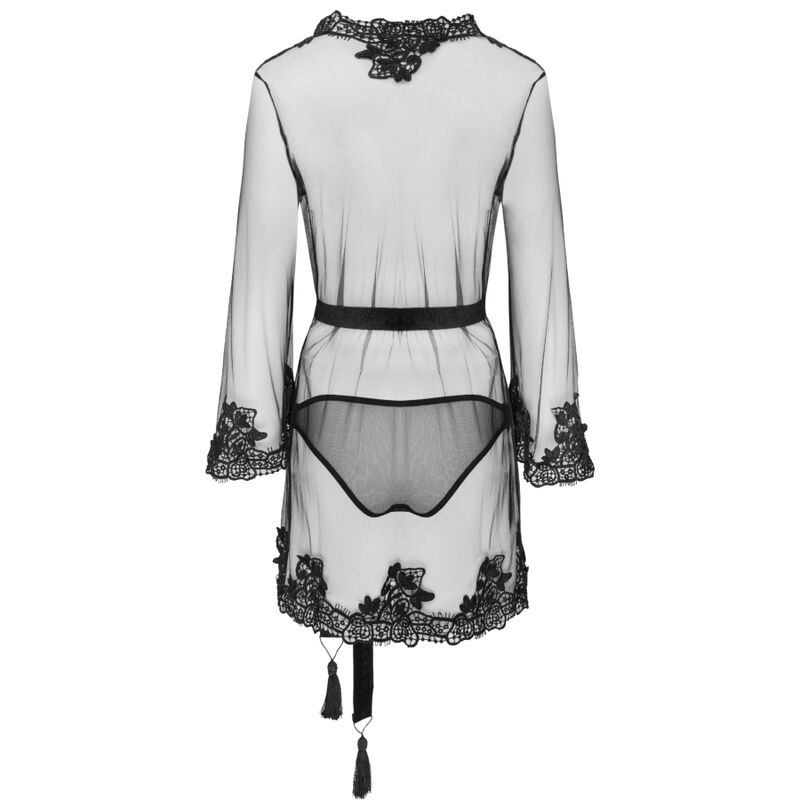 Livco Corsetti Sets Livco Corsetti Fashion - Herina Lc Xg056 Dressing Gown + Panty Black One Size
