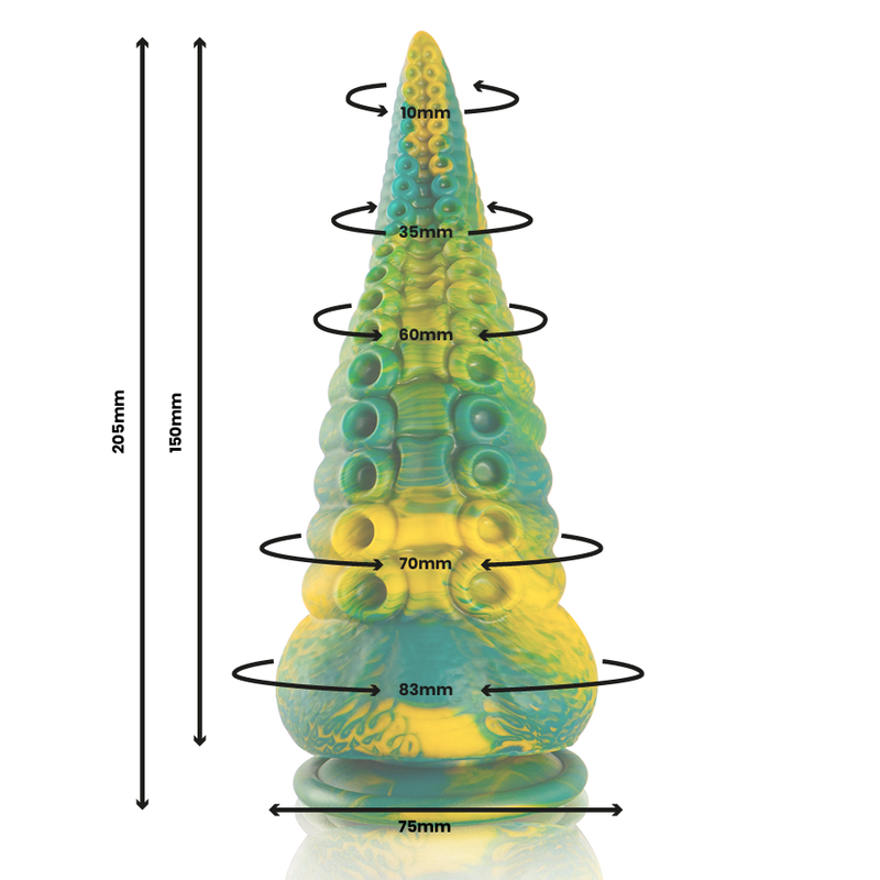 Epic Cetus Green Tentacle Dildo Large Size