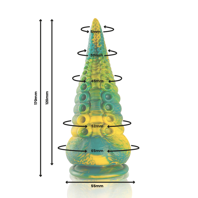 Epic Cetus Green Tentacle Dildo Small Size