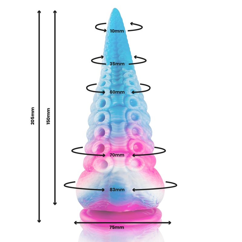 Epic Phorcys Blue Tentacle Dildo Big Size