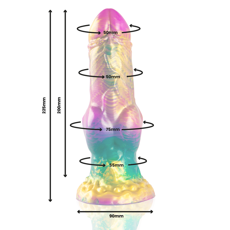 Epic Iris Dildo With Rainbow Testicles Of Pleasure