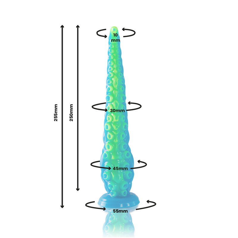 Epic Scylla Fluorescent Thin Tentacle Dildo Small Size