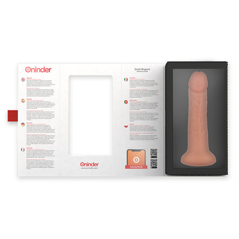 Oninder Small Bogotá Vibrator Dildo 9 Speeds Natural 17.5 Cm -O- 4 Cm - Free App